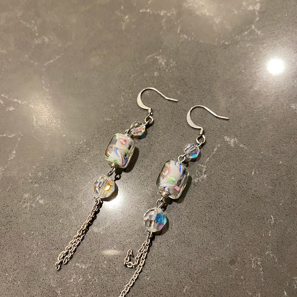 Abstract dangle earrings - Picture 1 of 4